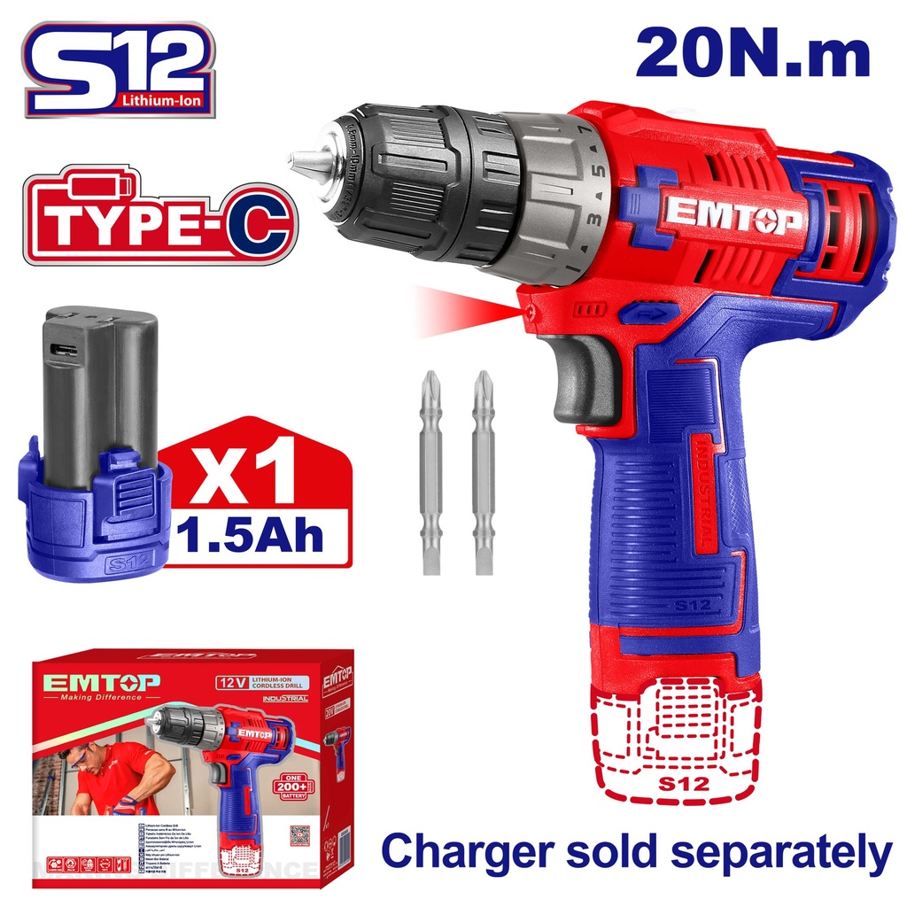 ECDL12510 CORDLESS DRILL