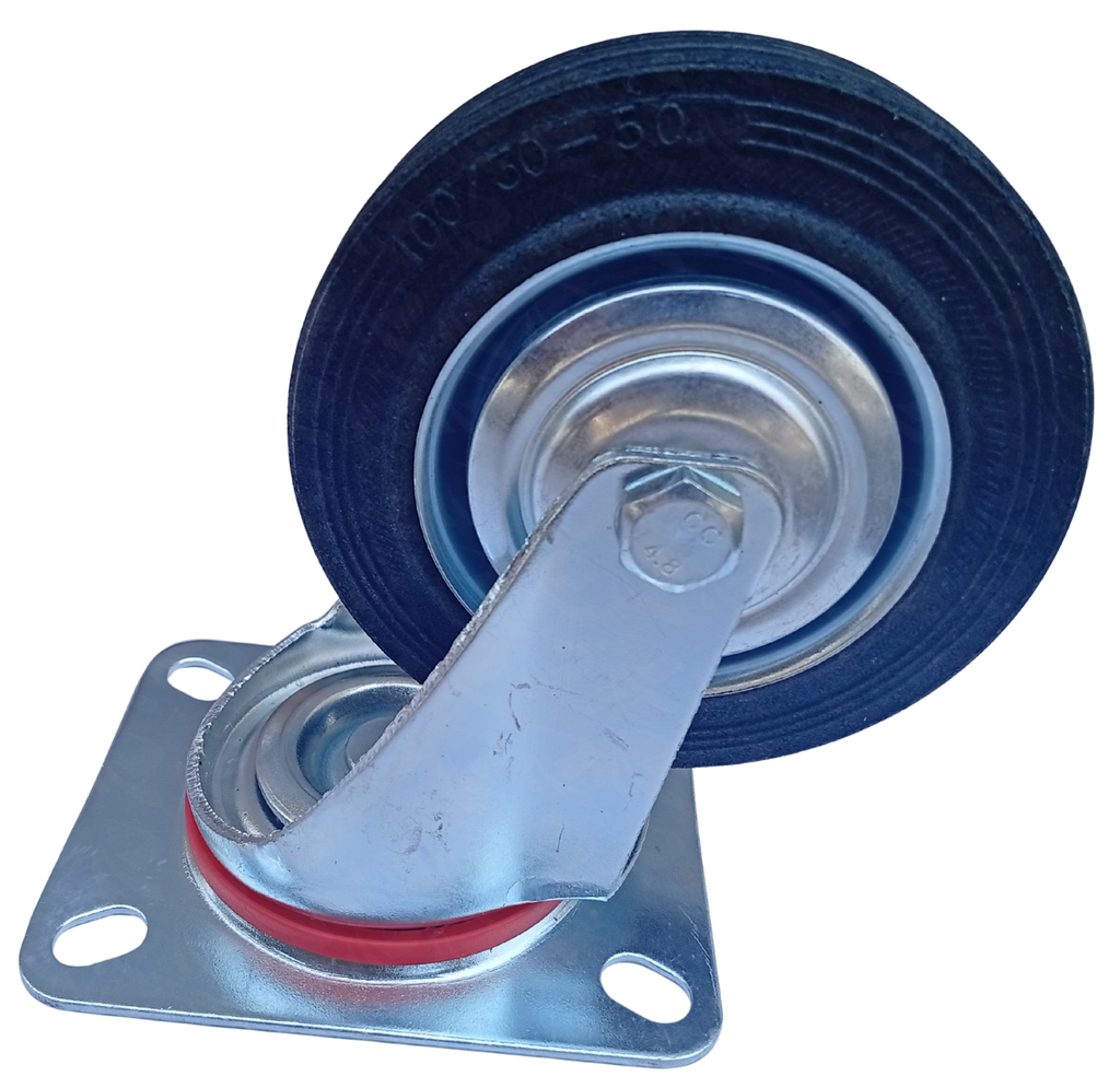 RUBBER SWIVEL CASTER PLATE 9630