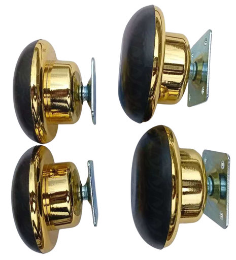 [004593] CARPET CASTER 2P5 INCH GOLDEN
