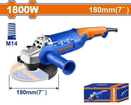 [004645] WAG851801 ANGLE GRINDER 7 INCH 1800W