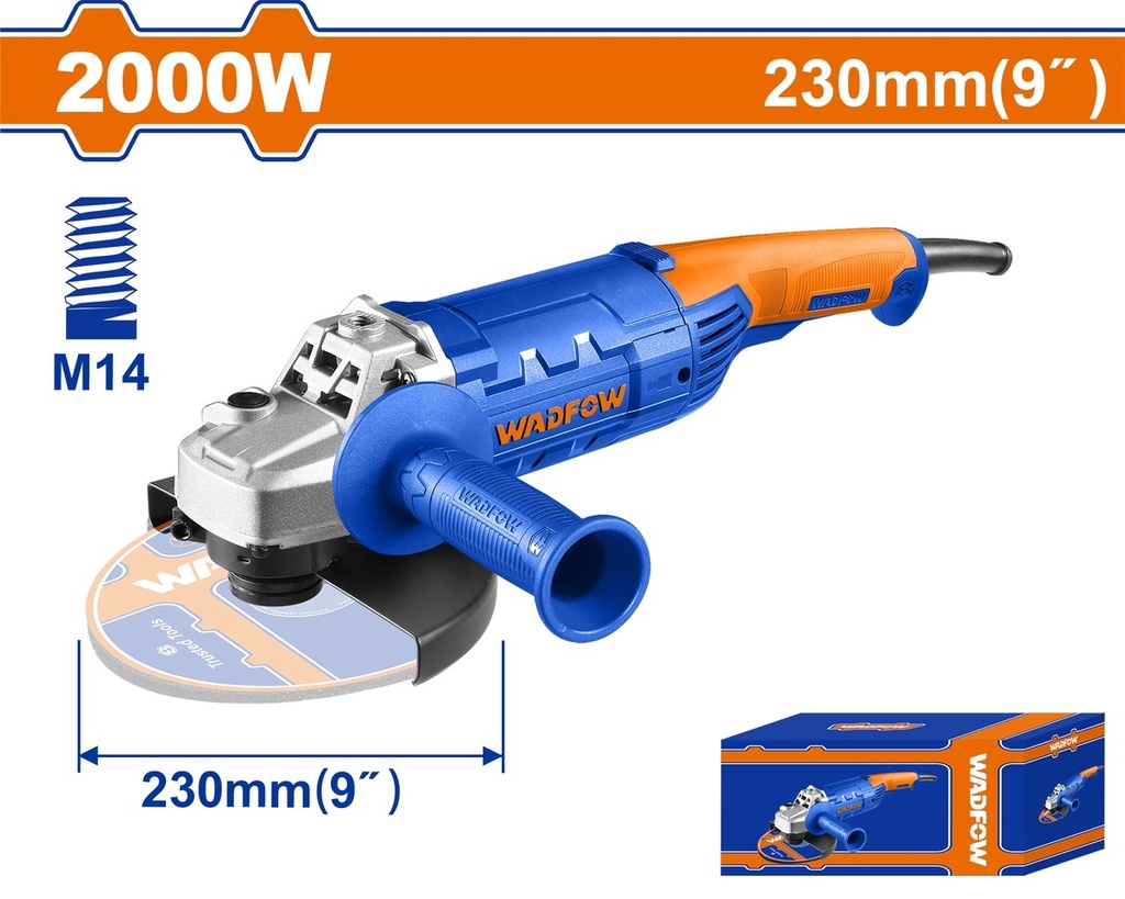 WAG852001 ANGLE GRINDER 9 INCH 2000W