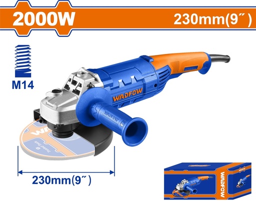 [004646] WAG852001 ANGLE GRINDER 9 INCH 2000W