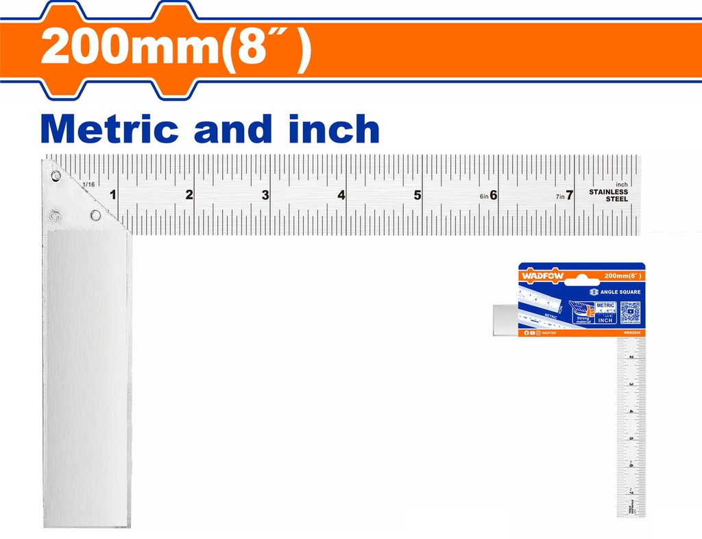 WSR2920 ANGLE SQUARE 8 INCH WADFOW