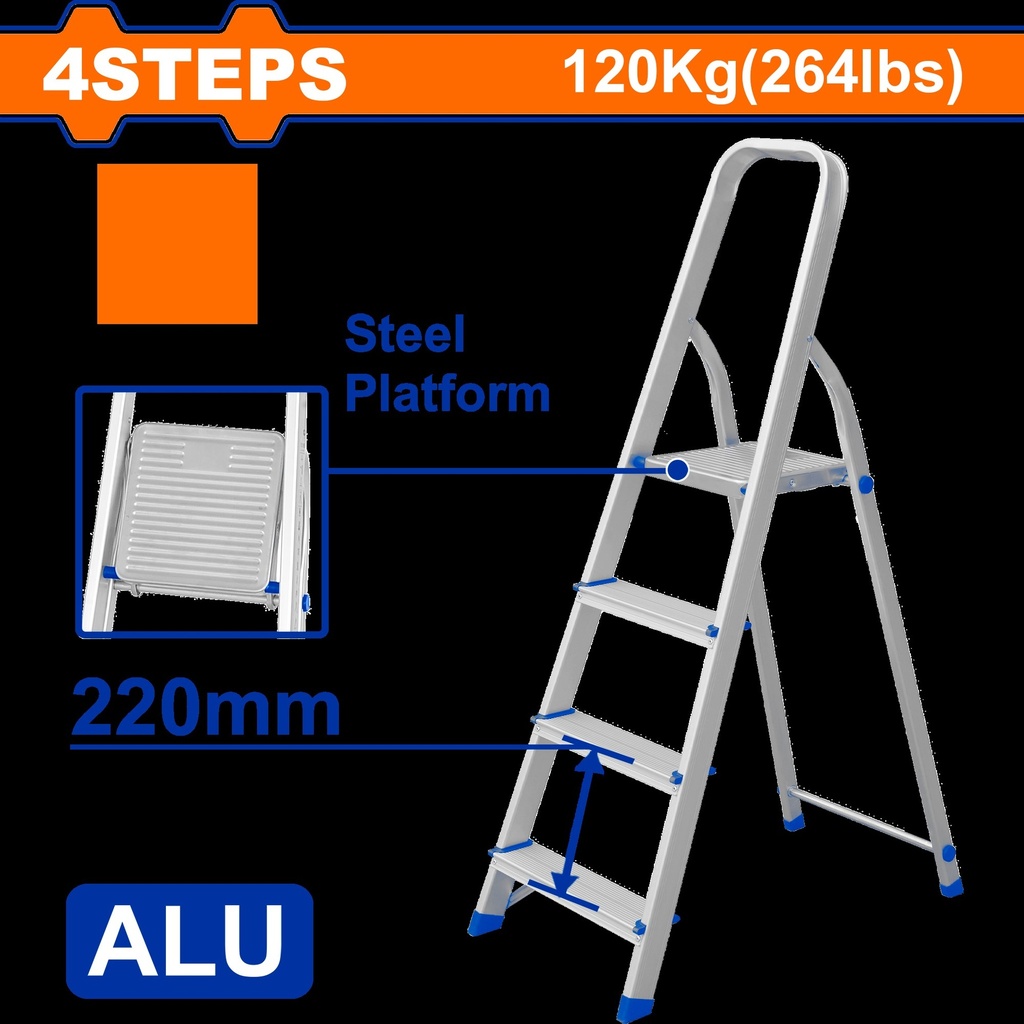 WLD3H04 LADDER ALUMINIUM 4 STEP