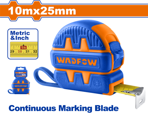 [004750] WMT1250 MEASURE TAPE 10M RUBBER CASE