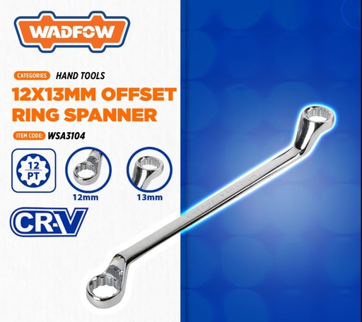[004774] WSA3104 RING SPANNER 12X13 WADFOW