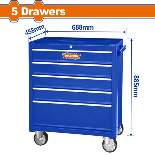 [004780] WCS2A05 ROLLER CABINET 5 DRAWER