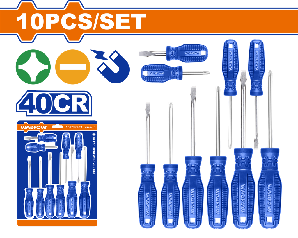 WSS2410 SCREWDRIVER 10 PC BIT SET
