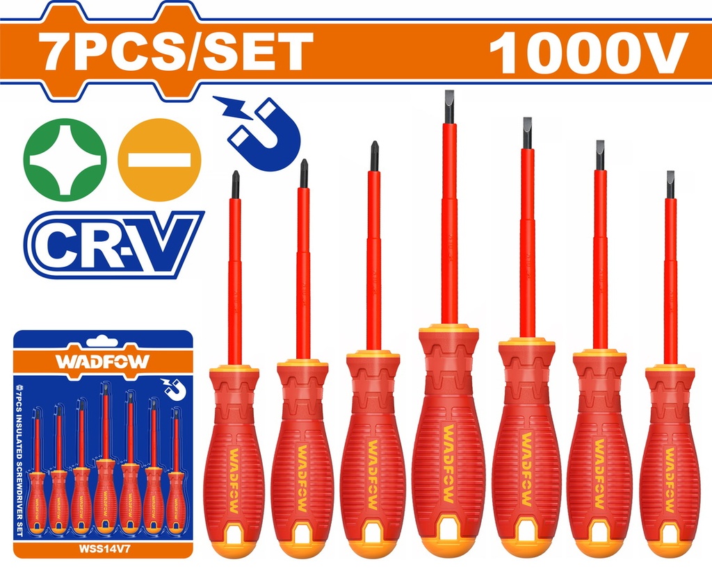 WSS7407 SCREWDRIVER 7 PC SET INSULATED