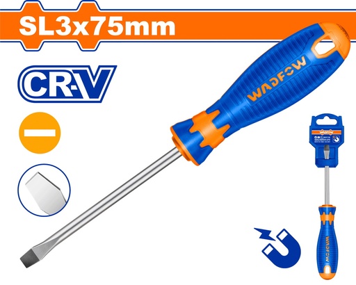 [004799] WSD1233 SCREWDRIVER SLOTTED 3X75