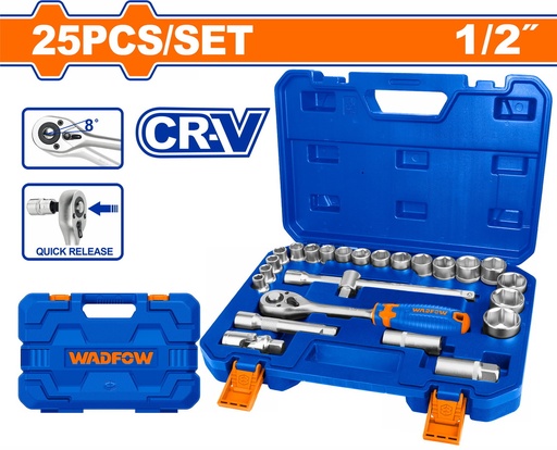[004819] WST2D25 SOCKET SET 0P5 INCH 25 PC