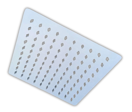 [004872] SHOWER ROSE STEEL 8 INCH SQUARE
