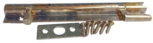 [004964] MDF TOWER BOLT NECKED BRASS 5 R