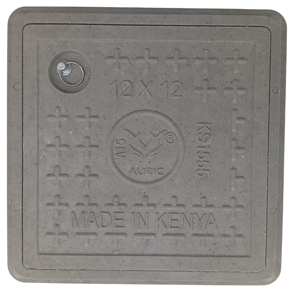 MANHOLE COVER FIBER 12X12 AURIC