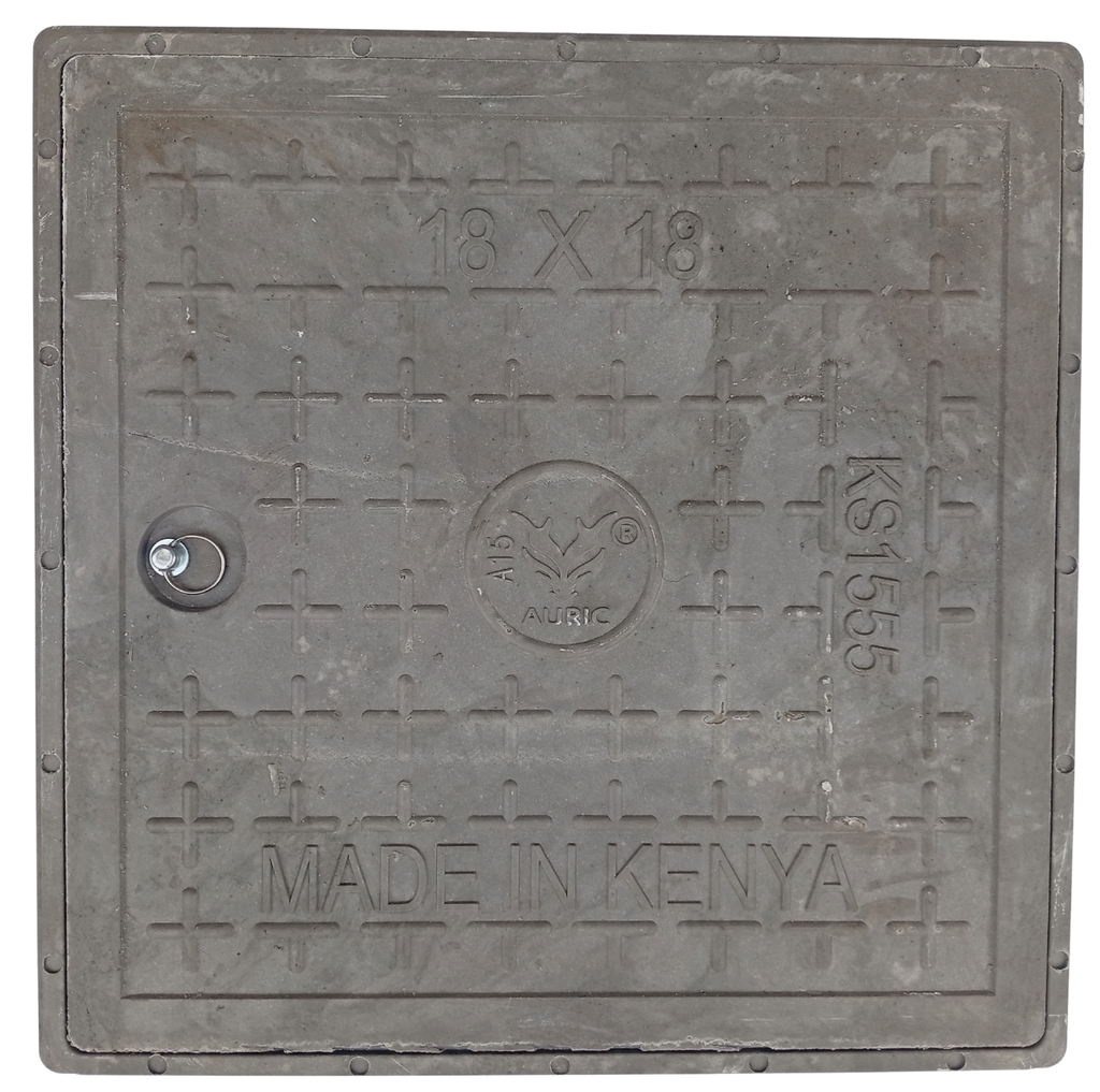 MANHOLE COVER FIBER 18X18 AURIC