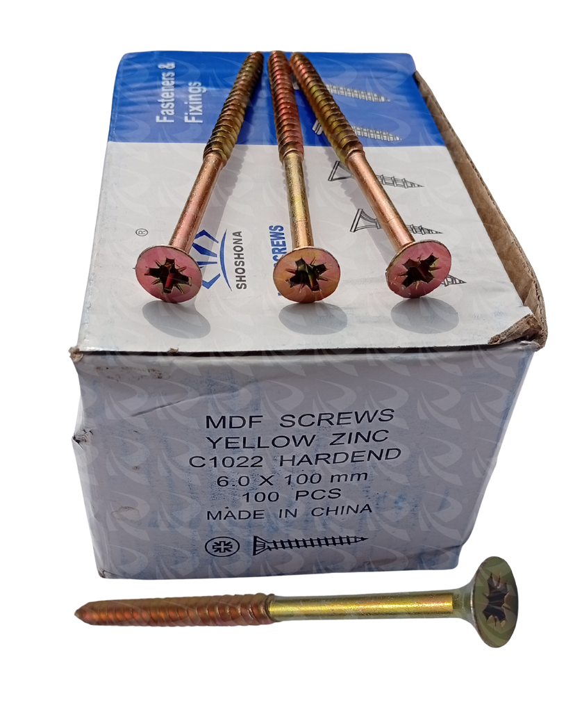 MDF SCREW 6X100MM 100PCS