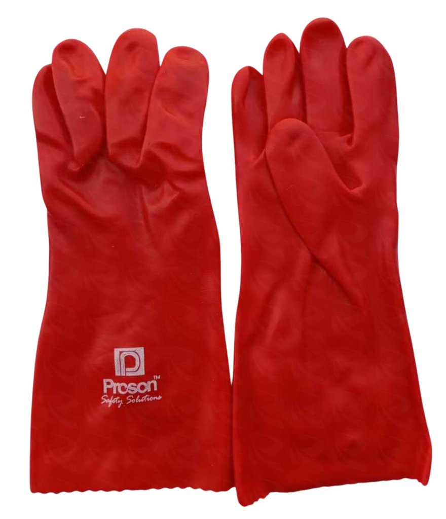 PVC GLOVES RED 14 PROSON