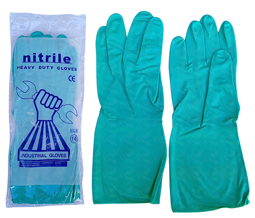 [005458] NITRILE GREEN GLOVES KNICKER