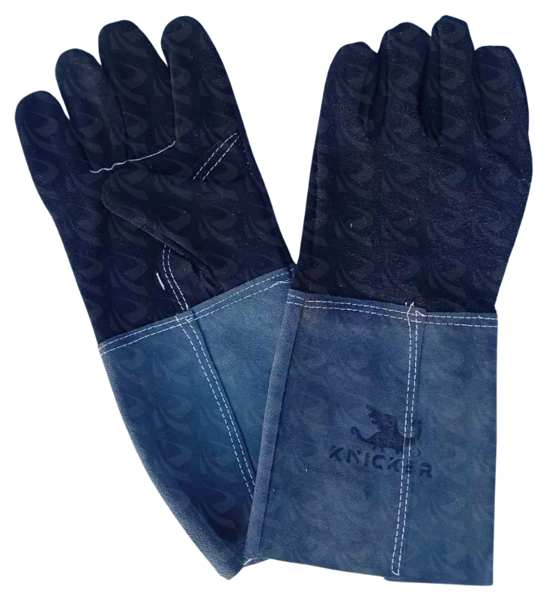 LEATHER GLOVES GREY KNICKER