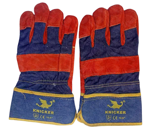 [005465] LEATHER GLOVES KNICKER ORANGE