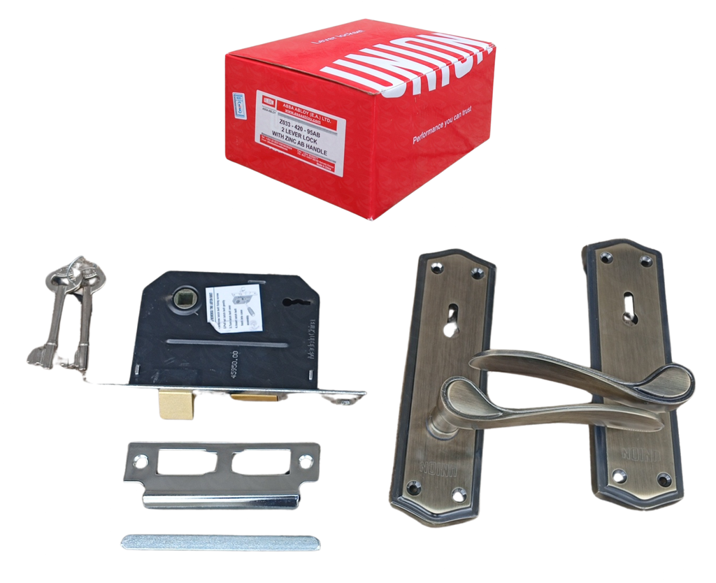 2 LEVER LOCK WITH ZINC AB HANDL