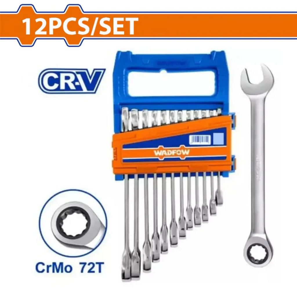 WSP4212 RATCHET SPANNER SET 12P