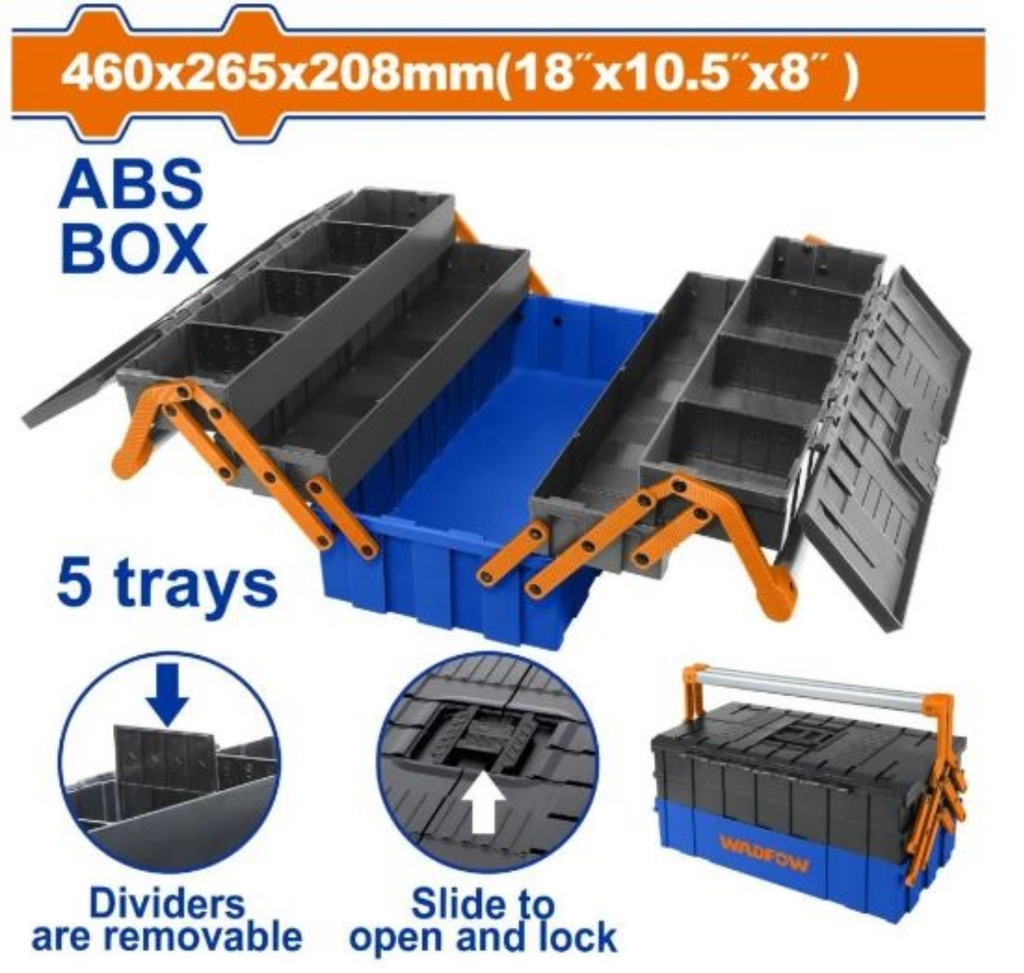 WTB4305 PLASTIC TOOL BOX 5 TRAY