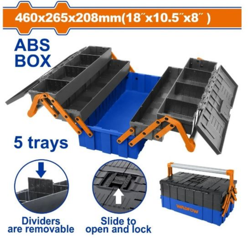 [005698] WTB4305 PLASTIC TOOL BOX 5 TRAY