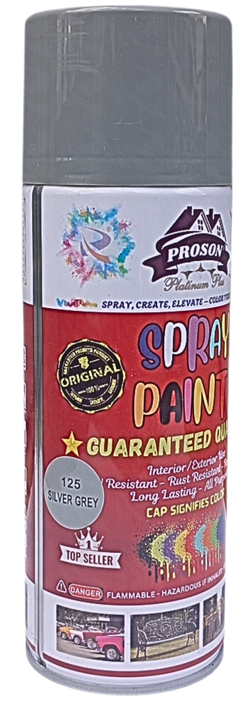 SPRAY PAINT PROSON SILVER GREY