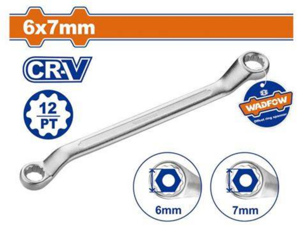 WSA3101 OFFSET RING SPANNER 6X7
