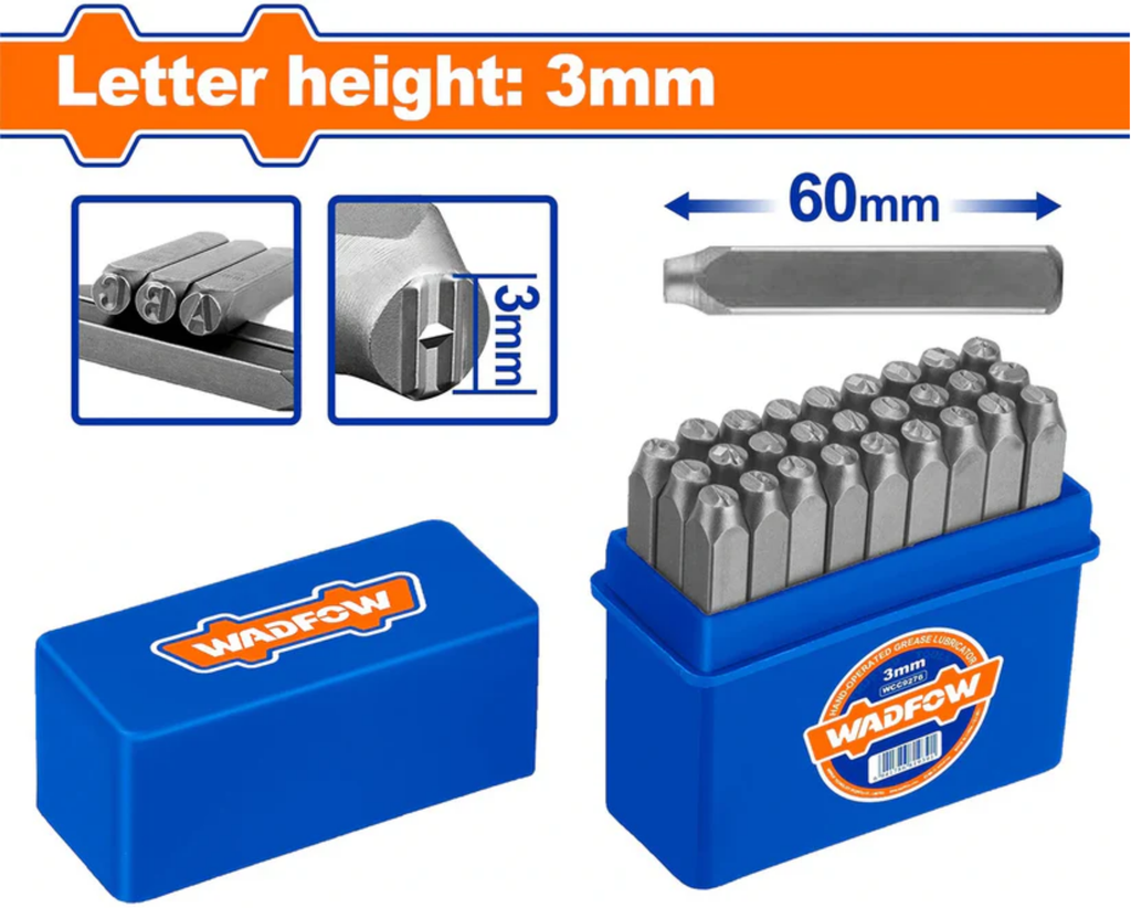 WCC9273 27PCS LETTER PUNCH SET