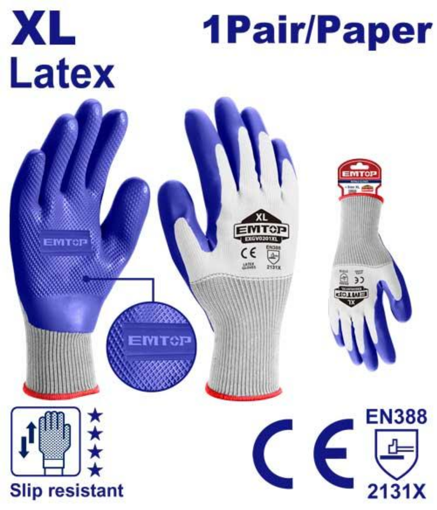 EXGV0201XL LATEX GLOVES