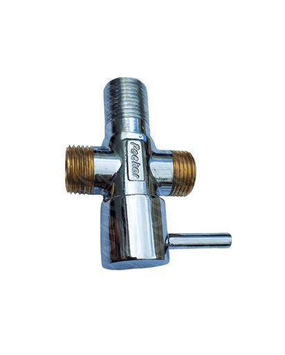 [000118] ANGLE COCK TRIPLE WAY (GOLD)