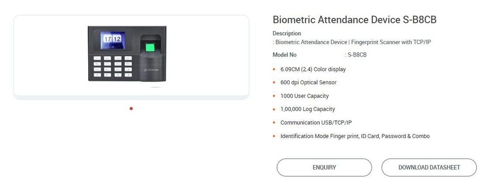 BIOMETRIC FINGERPRINT S B8CB