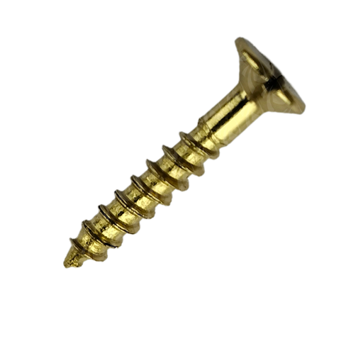 [003917] BRASS PLATED WOOD SCREW (1 1/4X8)