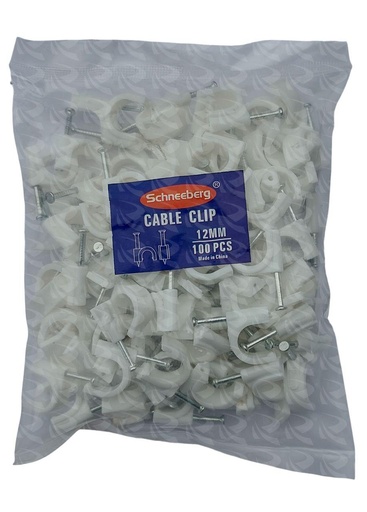 [000308] CABLE CLIP WITH NAIL ROUND (12MM)