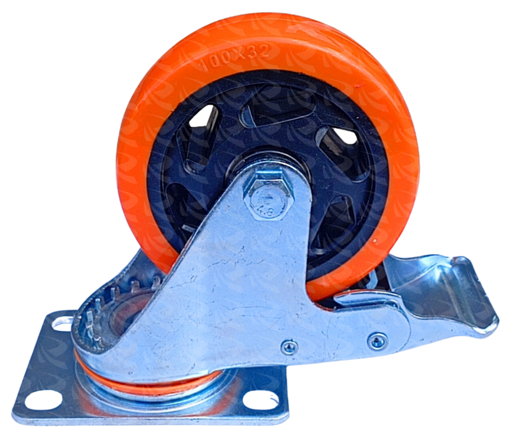 CASTOR WHEEL ORANGE PVC