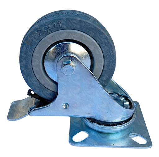 [000356] CASTOR WHEEL RUBBER GREY (3")