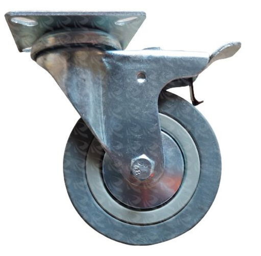 [000357] CASTOR WHEEL RUBBER GREY (4")