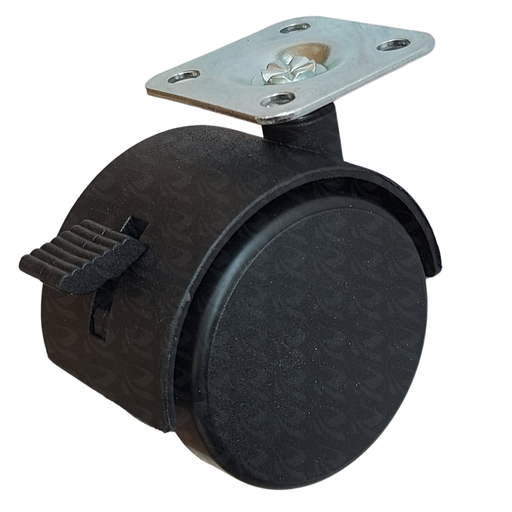 [000360] CASTOR WHEEL WITH BRAKE NYLON 2 INCH