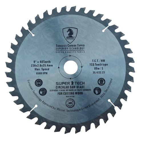 [000422] CIRCULAR SAW BLADE TCG (9"X40T)