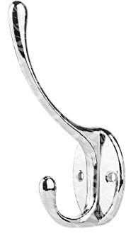 [000452] COAT HANGER TWIN HOOK (CHROME)