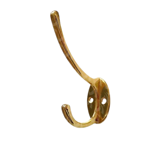 [000453] COAT HANGER TWIN HOOK (GOLD)