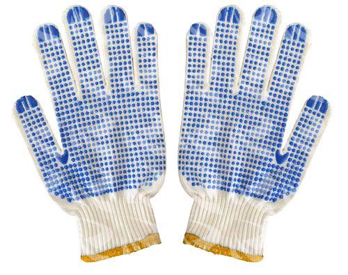 [000514] COTTON GLOVES DOTTED