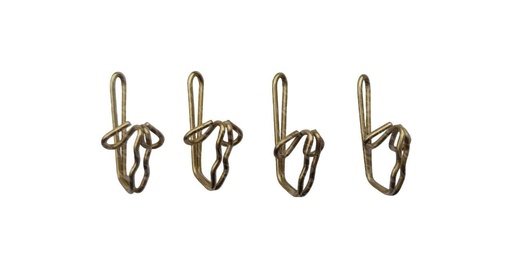 [000535] CURTAIN METAL HOOKS BRASS COLOR