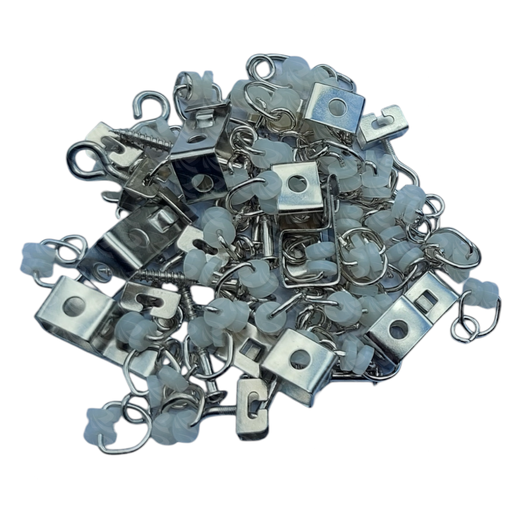 [000540] CURTAIN RAIL RUNNERS CHROME