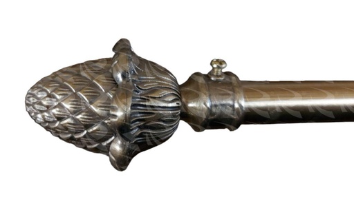[000542] CURTAIN RODS 2M AB PINEAPPLE HEAD (3/4" 1")