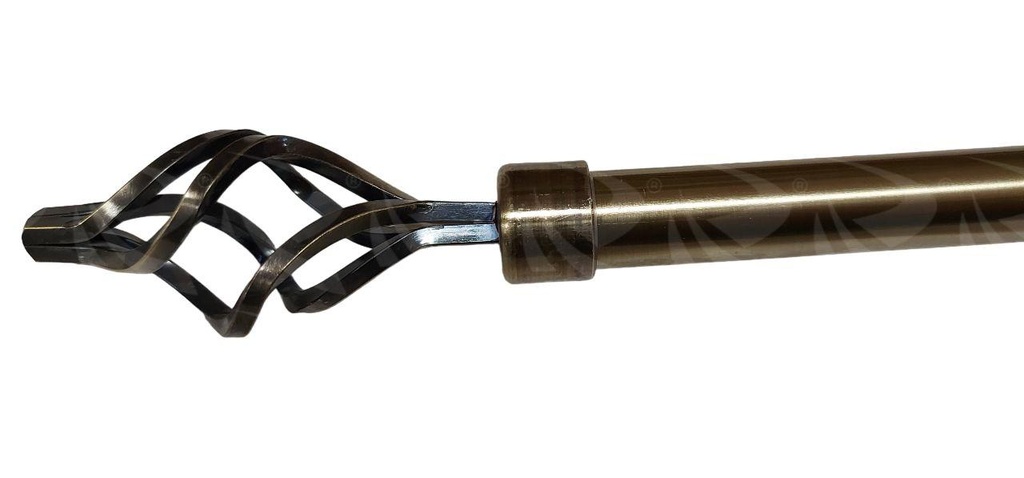 CURTAIN RODS 2M AB TWISTED HEAD