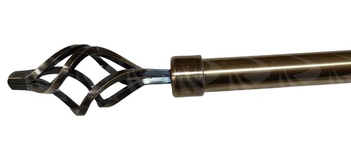 [000544] CURTAIN RODS 2M AB TWISTED HEAD (3/4" 1")