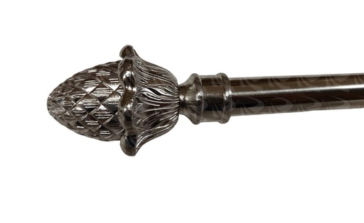[000560] CURTAIN RODS 2M NP PINEAPPLE HEAD (3/4" 1")
